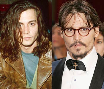Johnny Depp в молодости и сейчас