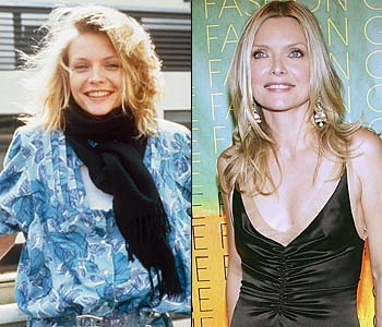 Michelle Pfeiffer в молодости и сейчас